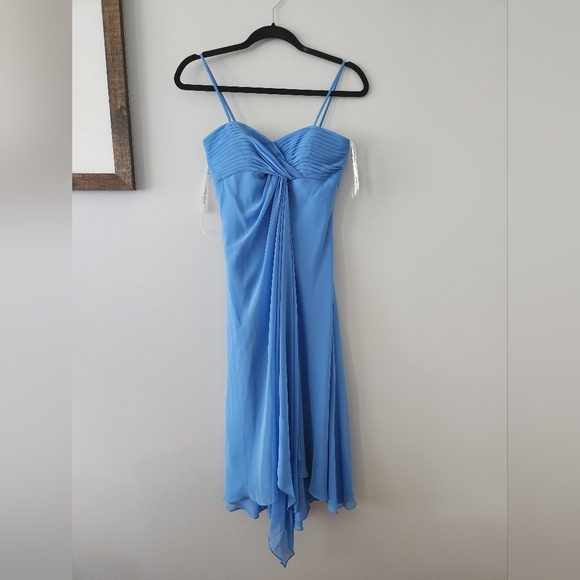 David's Bridal Sweetheart Neckline Chiffon Strapless Bridesmaids Dress - Picture 1 of 7
